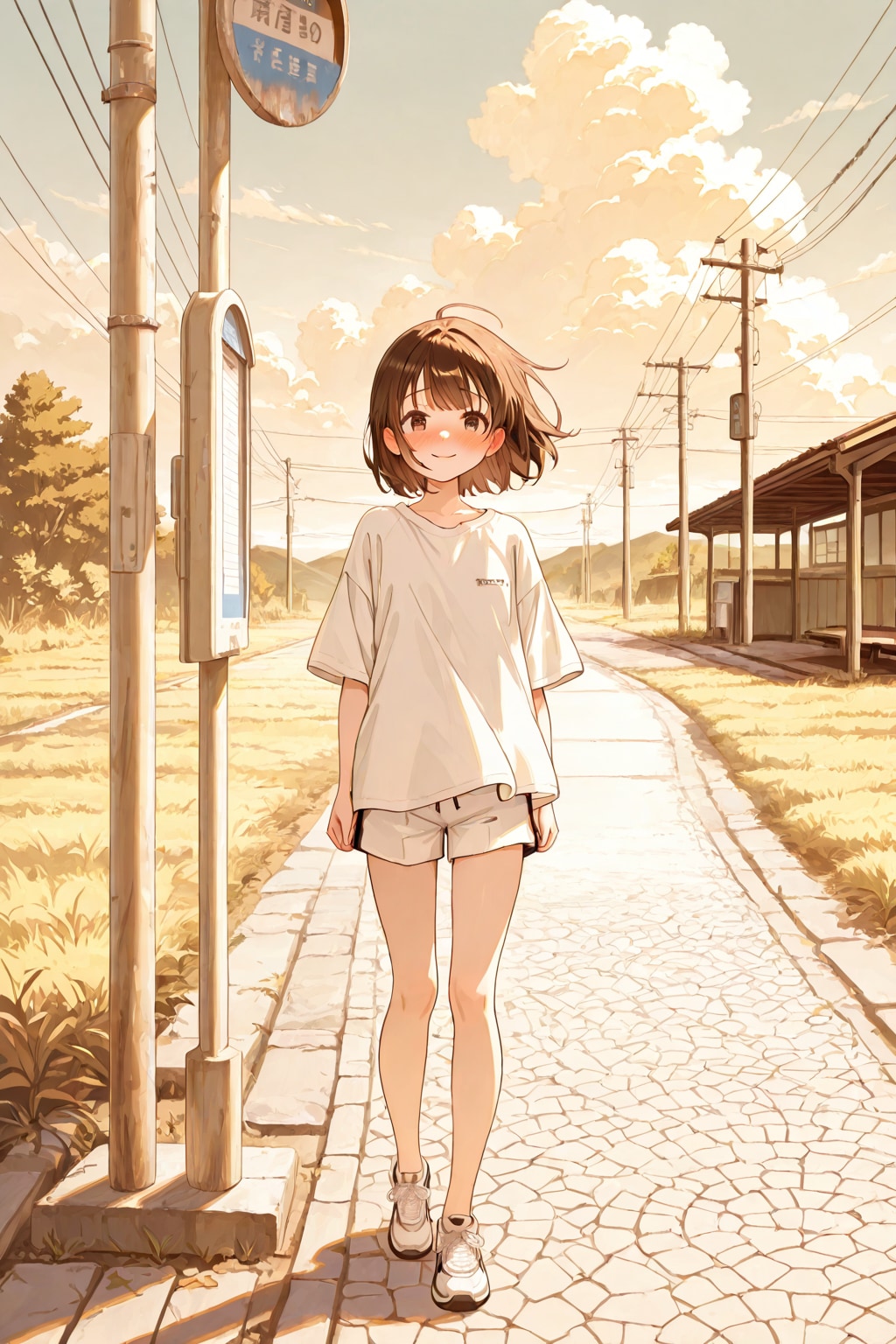 この道バス来るの？ | の人気AIイラスト・グラビア