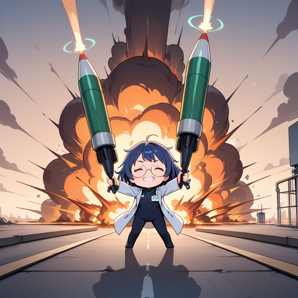 ロケットと青髪ちゃん