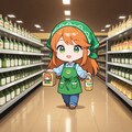 スーパーちちぷい品出し業務をこなす店員さん達 3枚目