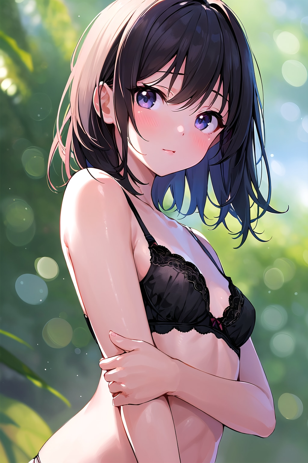 黒ブラジャーお姉さん