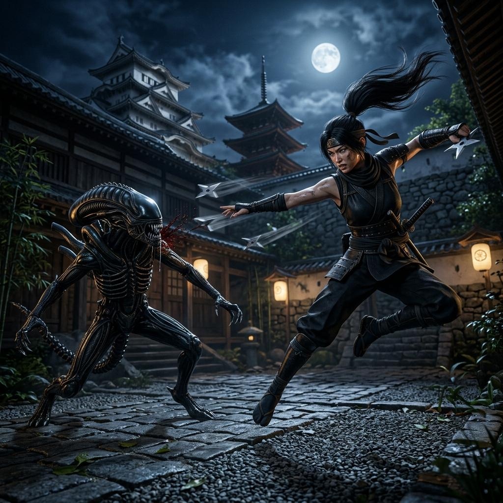 くノ一 vs エイリアン