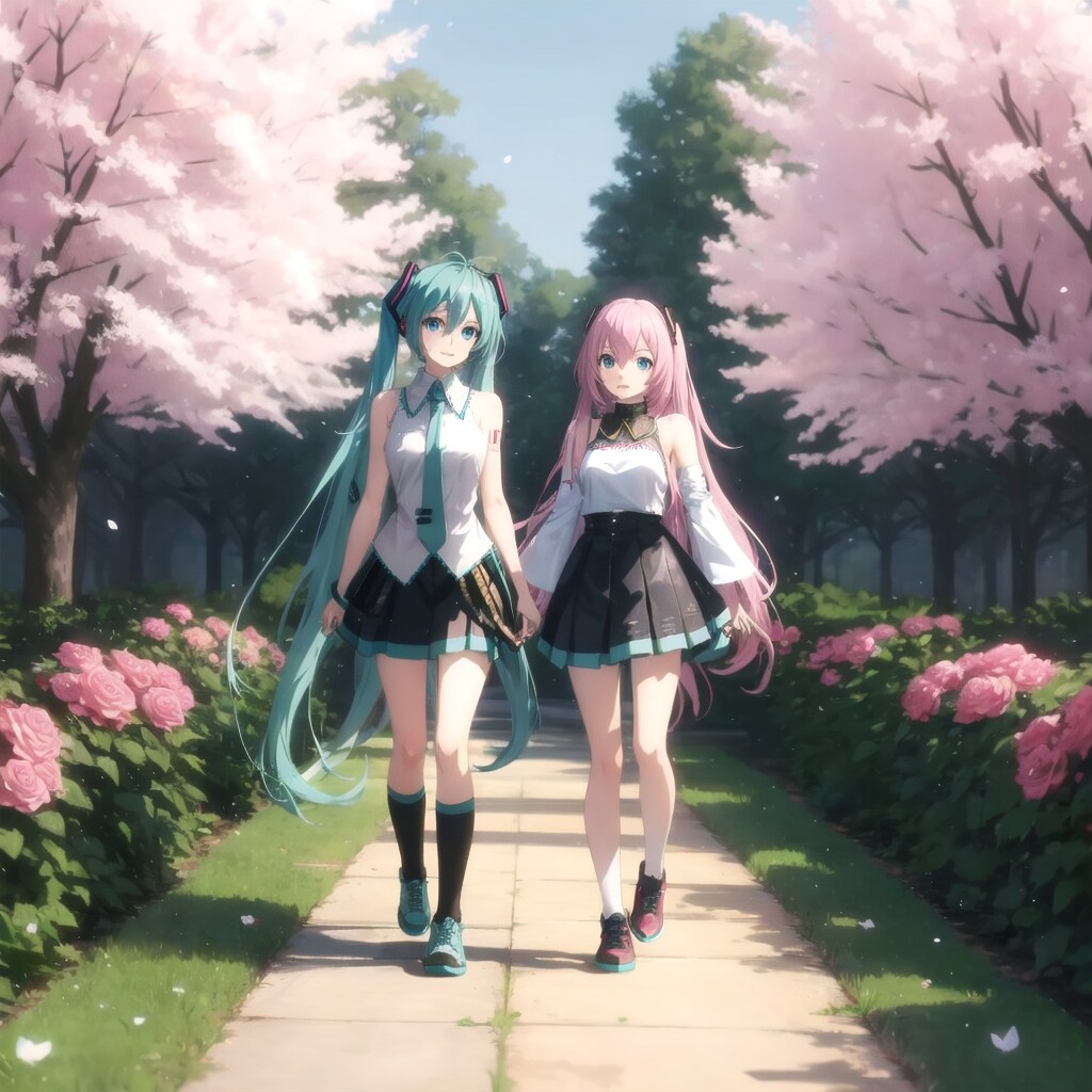 初音ミクと巡音ルカ