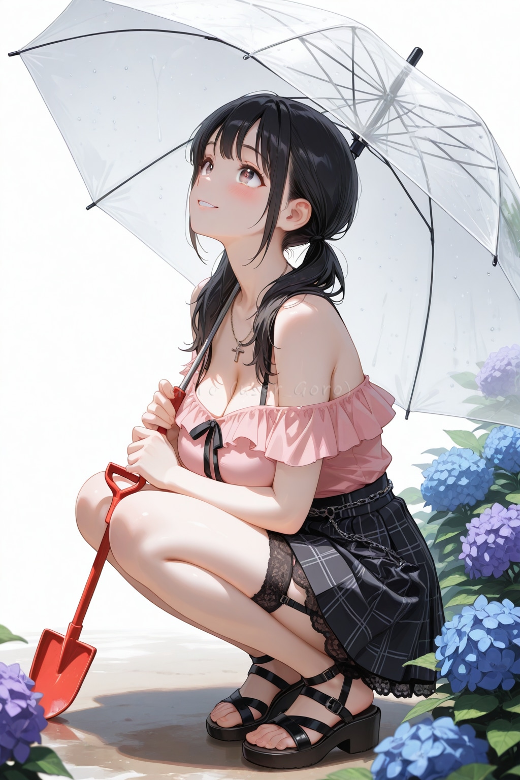 月宮れい、紫陽花の手入れをしたい | の人気AIイラスト・グラビア