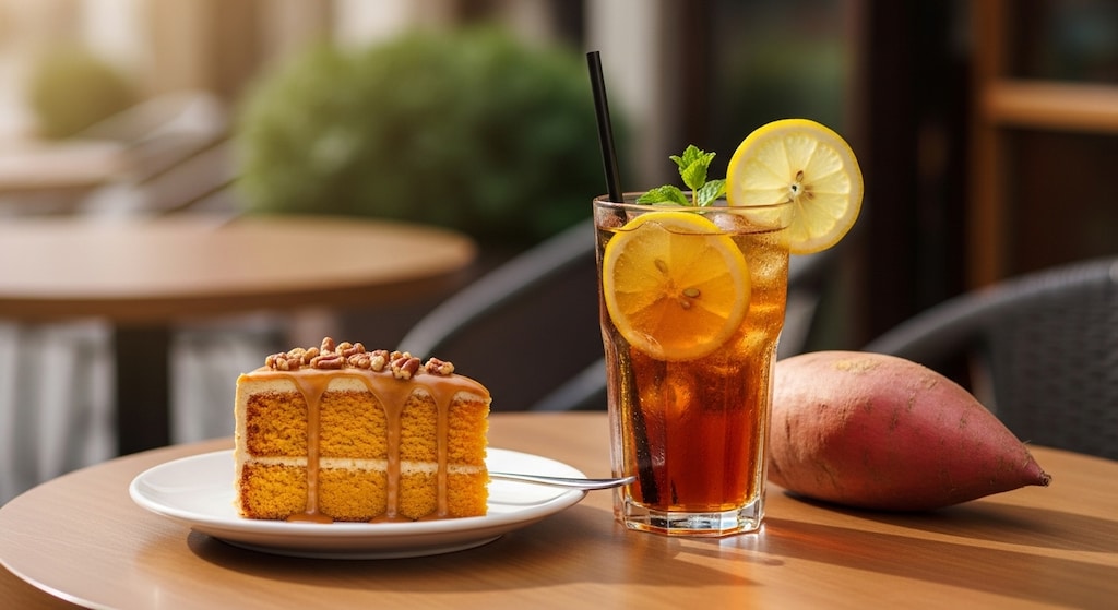 デザートのさつまいもケーキ