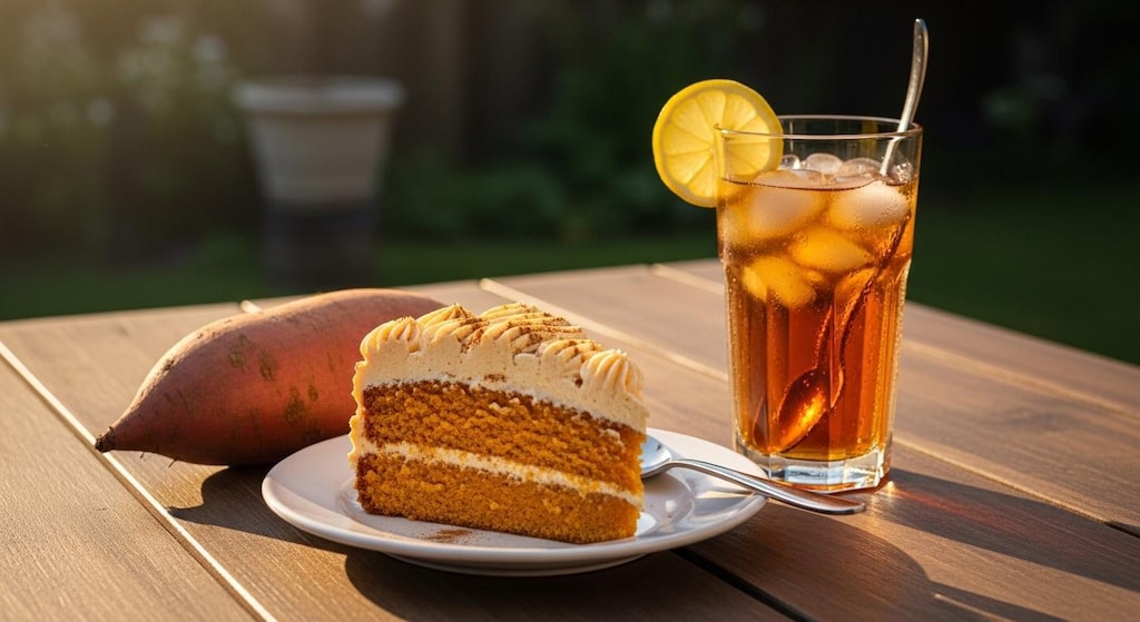 デザートのさつまいもケーキ