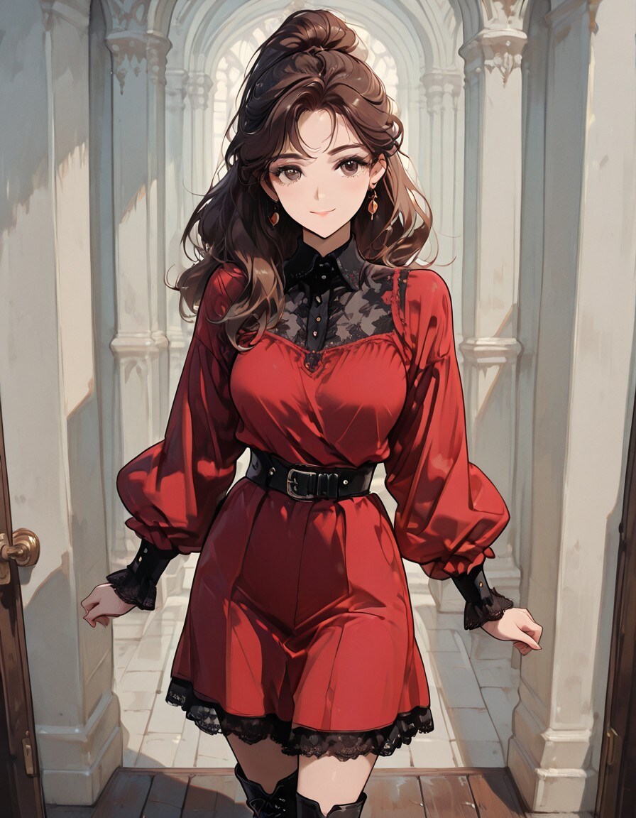 赤い服の子 | の人気AIイラスト・グラビア