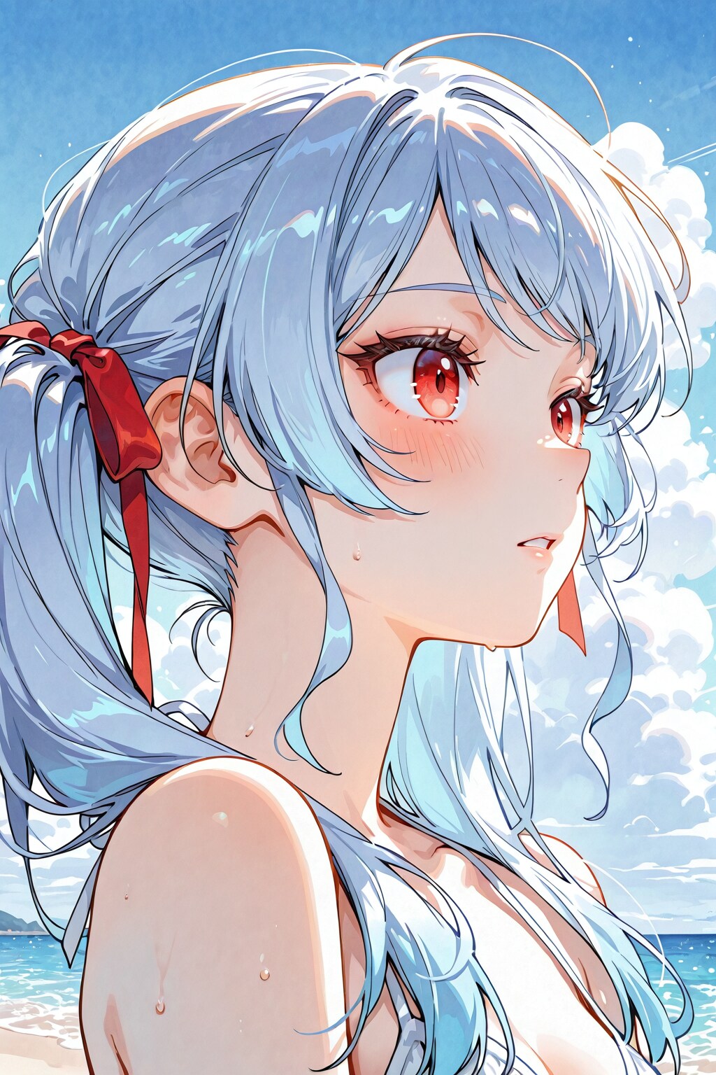 青髪ツインテちゃん