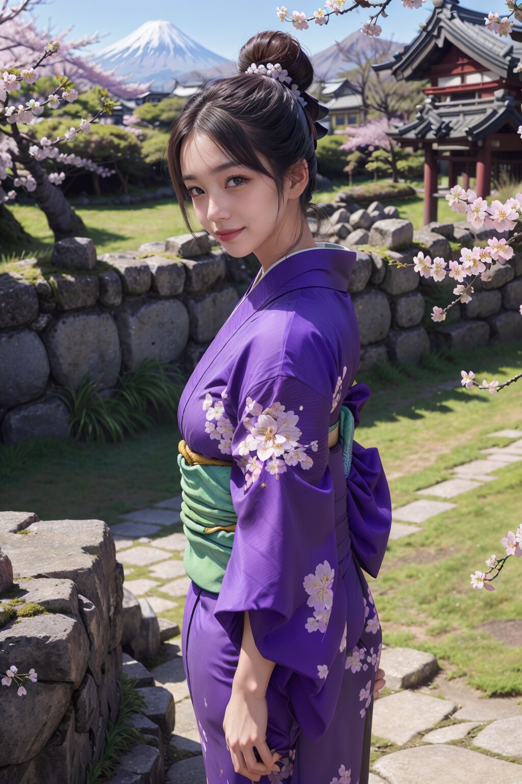 日本旅行 着物のお姉さん