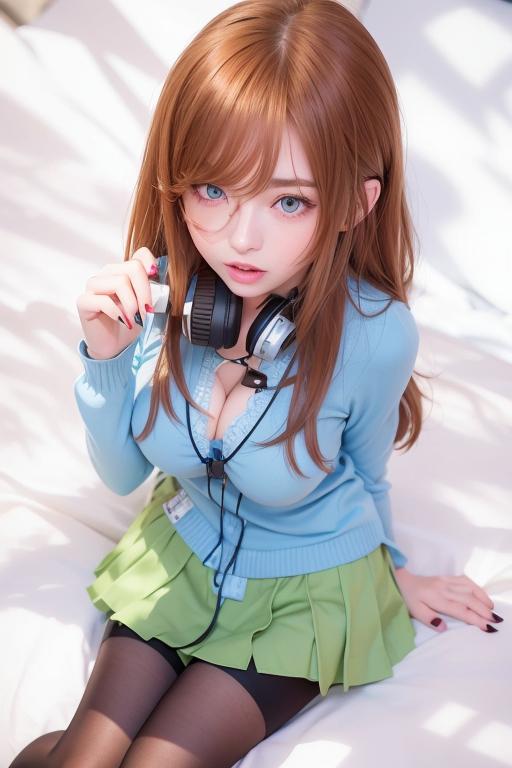 谷間をアピールしまくりな中野三玖コスプレイヤーちゃん