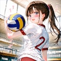 バレーボールユニフォームはお尻に視線が行くことの証明ｗ（モデル：雫ちゃん） 2枚目