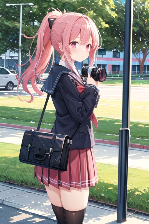 部活動中の写真部員の女の子 | の人気AIイラスト・グラビア