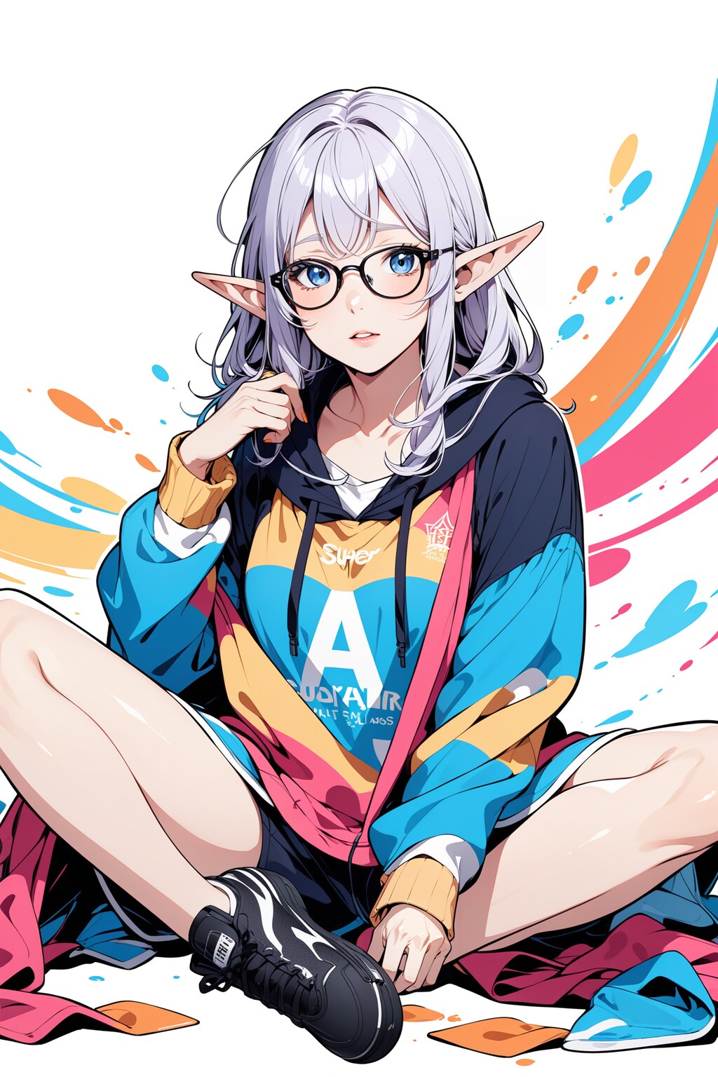 部屋着なエルフさん