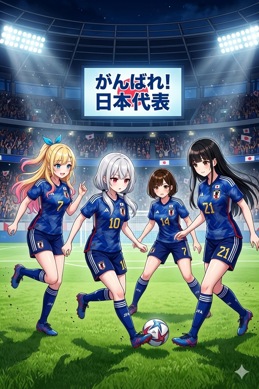 サッカー日本代表がんばれ！