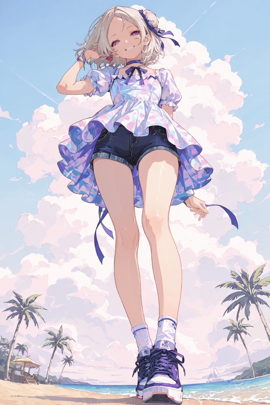 (i2i)ミニドレスとデニムパンツ