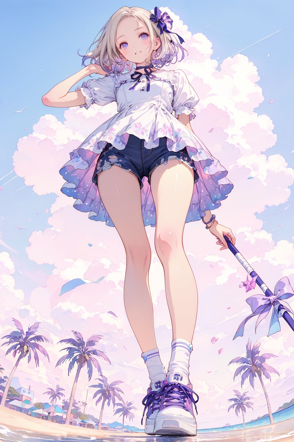 (i2i)ミニドレスとデニムパンツ