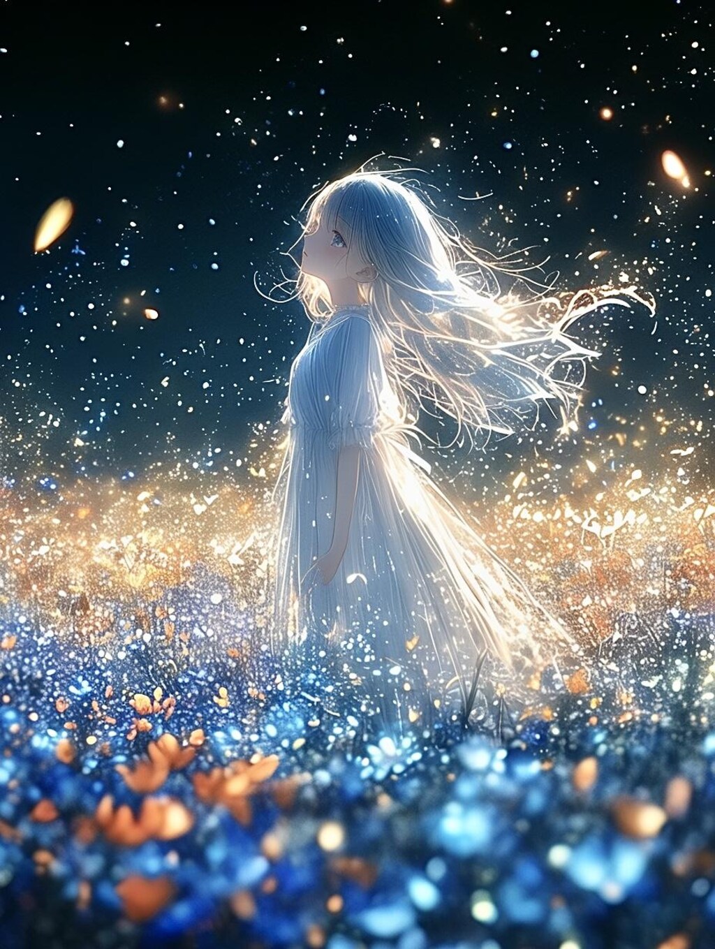 星降る夜に、花の海で🐾