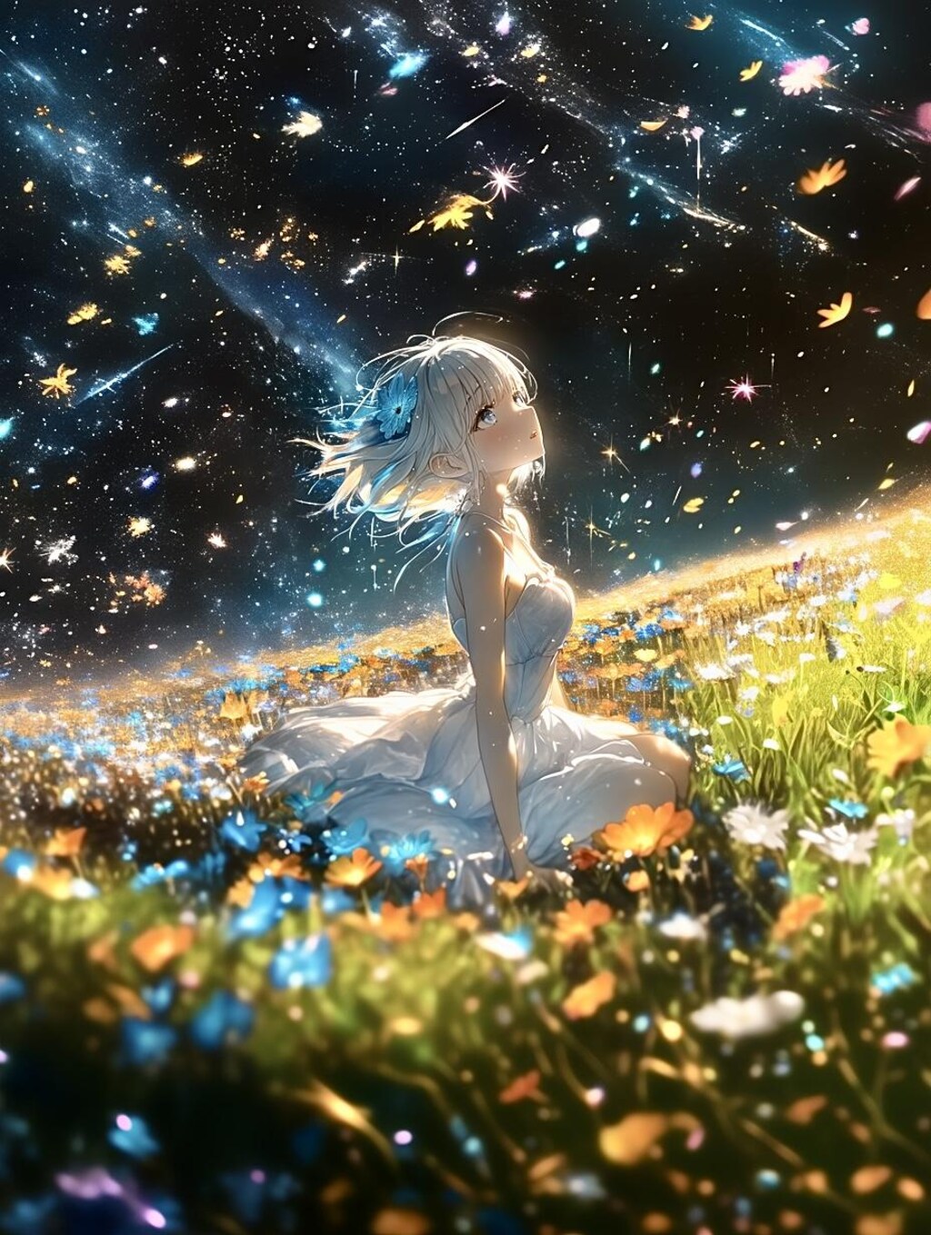 星降る夜に、花の海で🐾