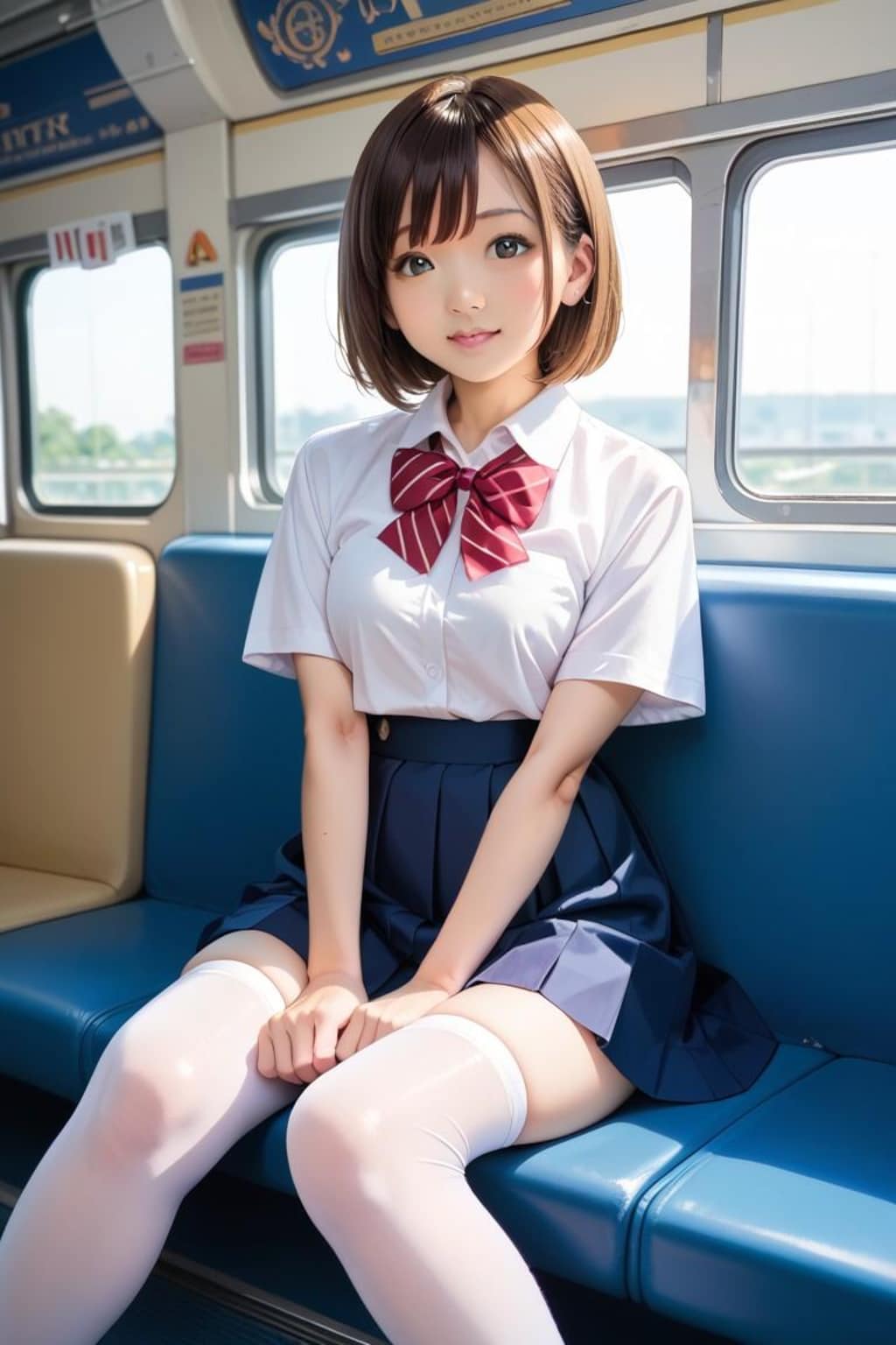 電車で女子高生と目が合った