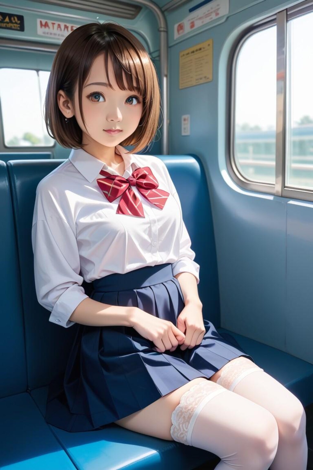 電車で女子高生と目が合った