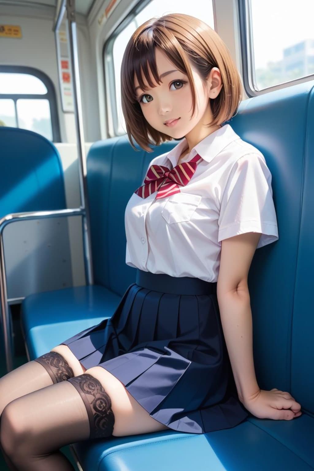 電車で女子高生と目が合った