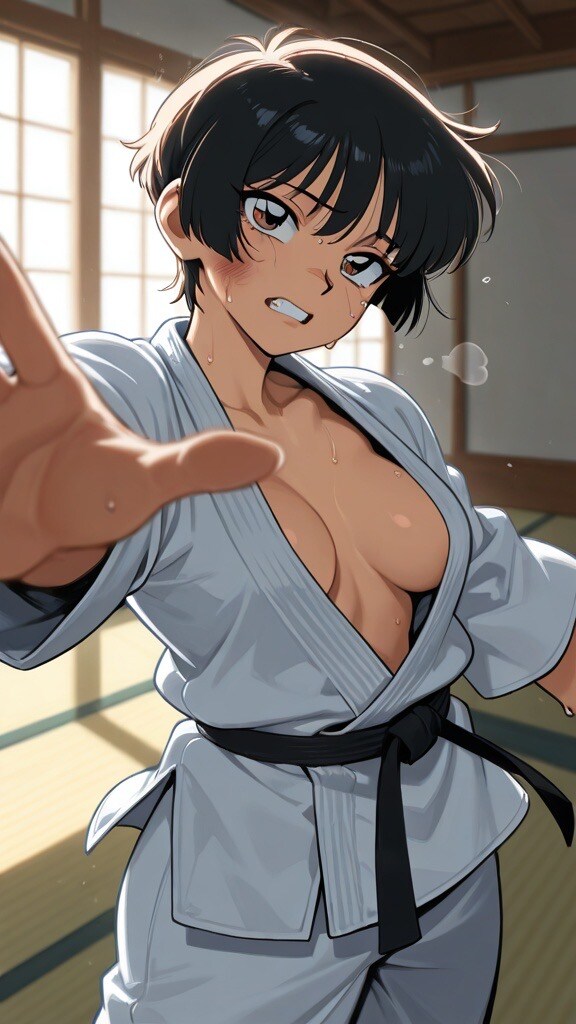 はだけそうな柔道着