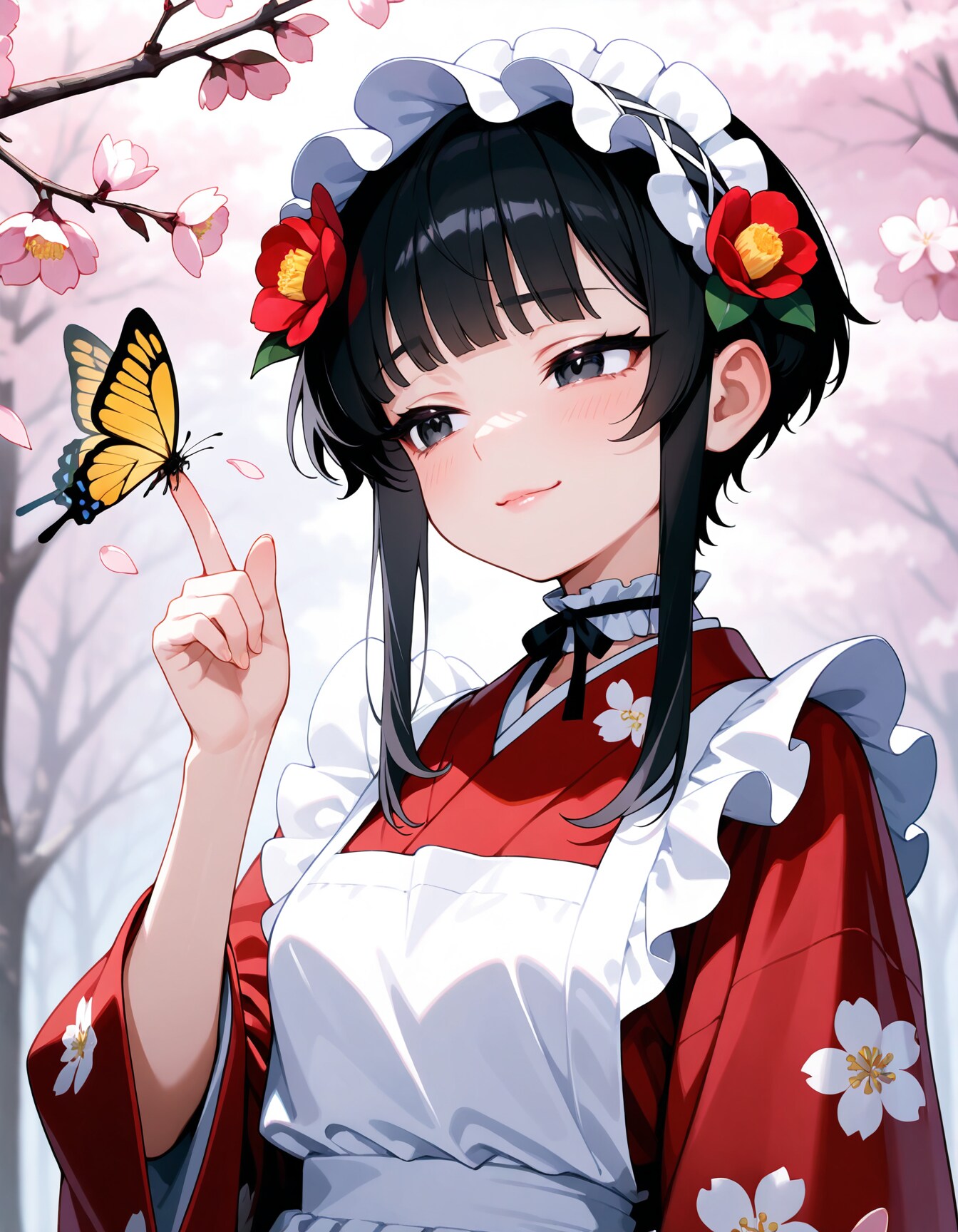 桜と蝶