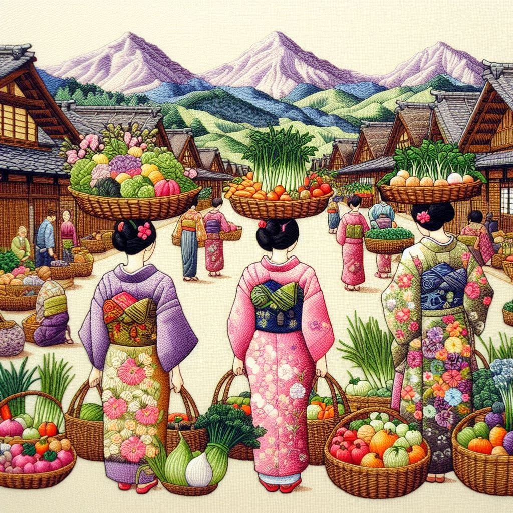 昔の野菜売り歩き、いろいろ