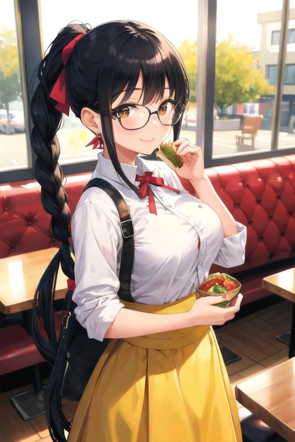 三つ編みウェイトレス