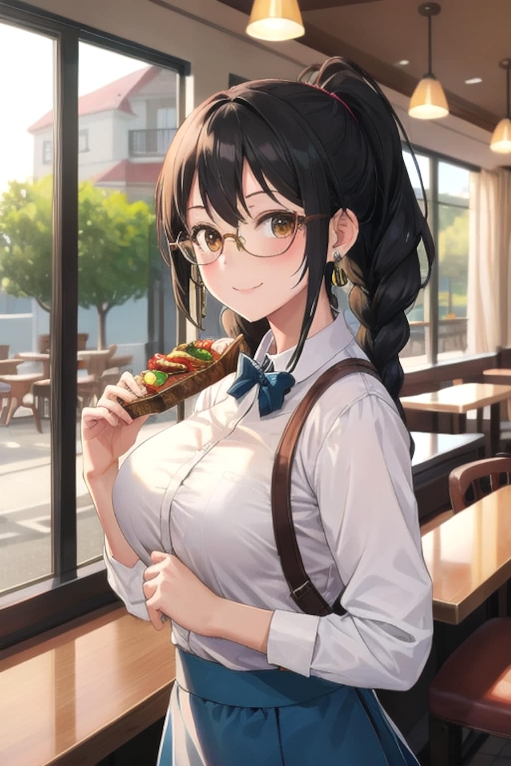 三つ編みウェイトレス