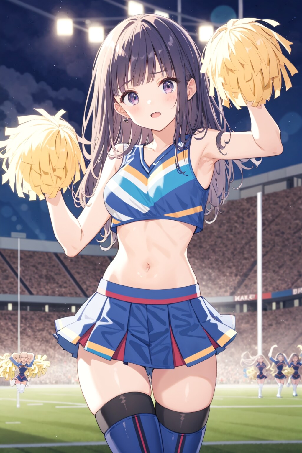 ちちぷい生成：チアガール+ニーハイソックス