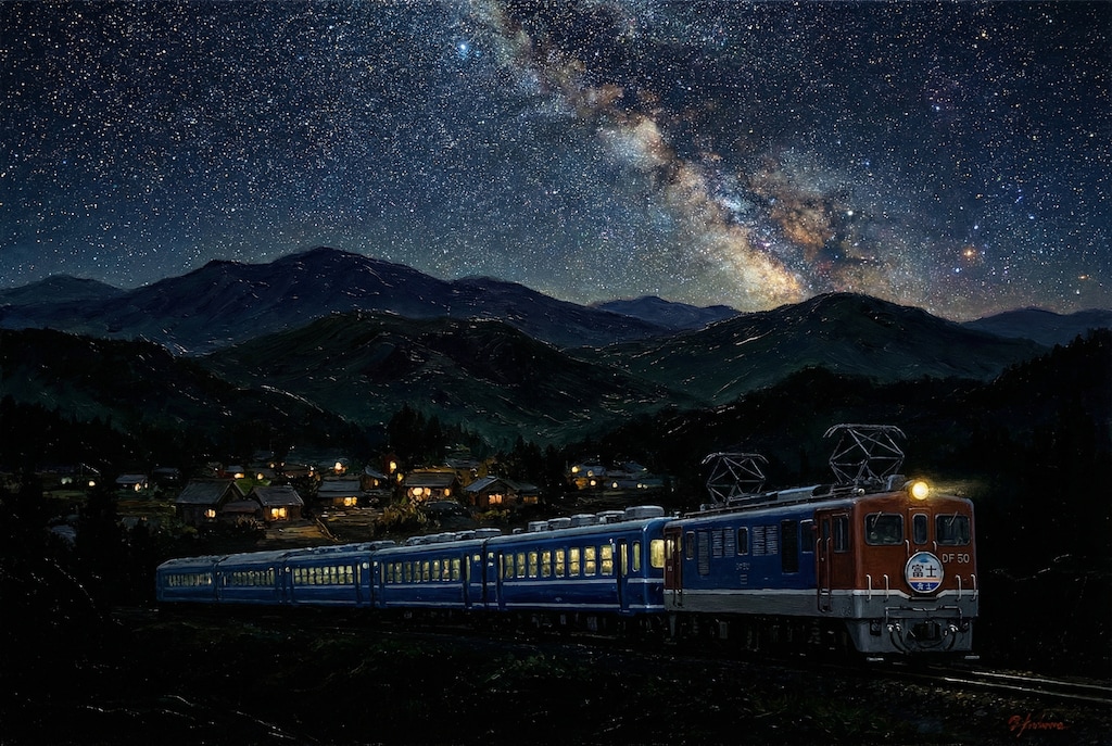 満天の星空の下