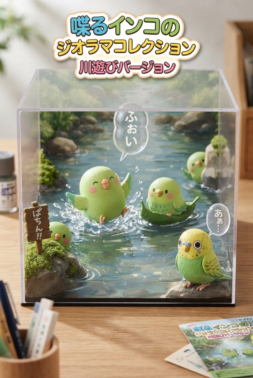 インコジオラマ 川遊びバージョン
