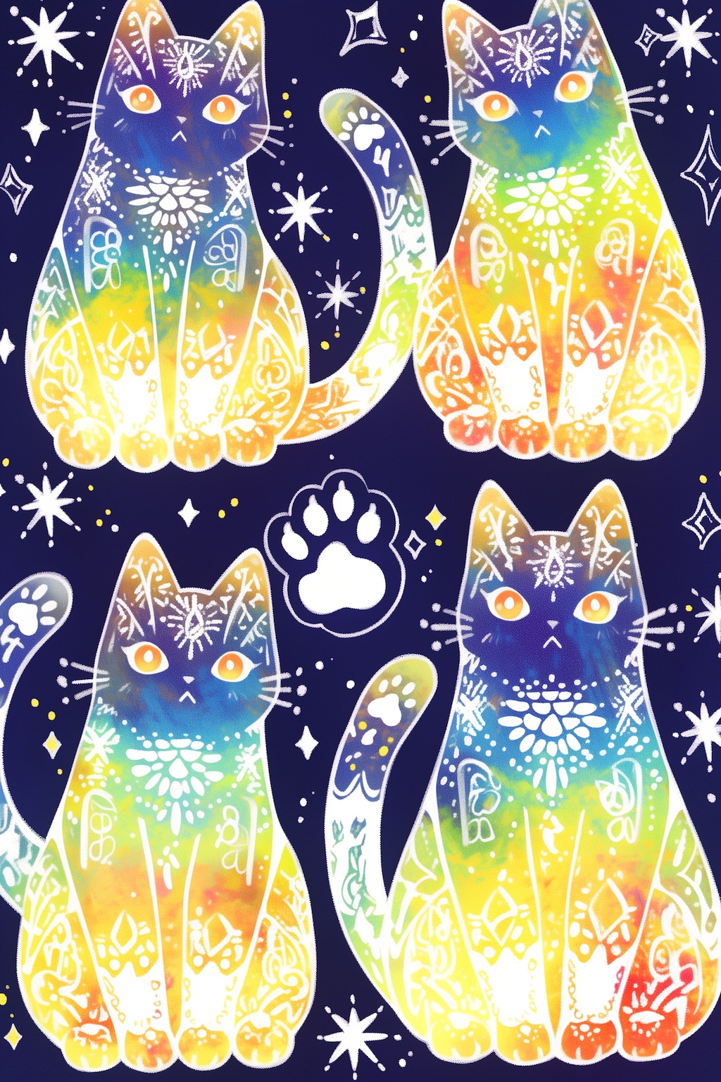 カラフルにゃんこ