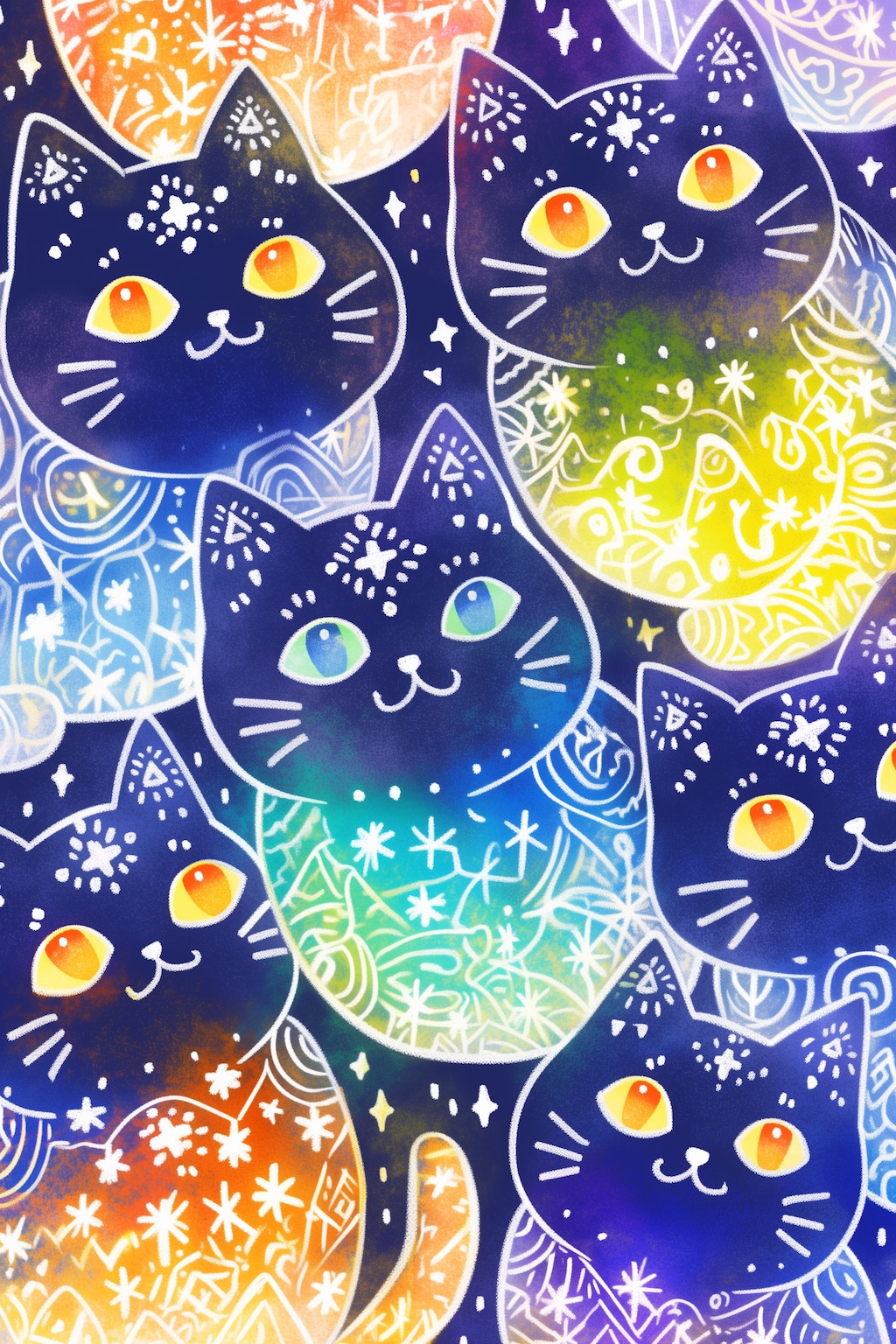 カラフルにゃんこ