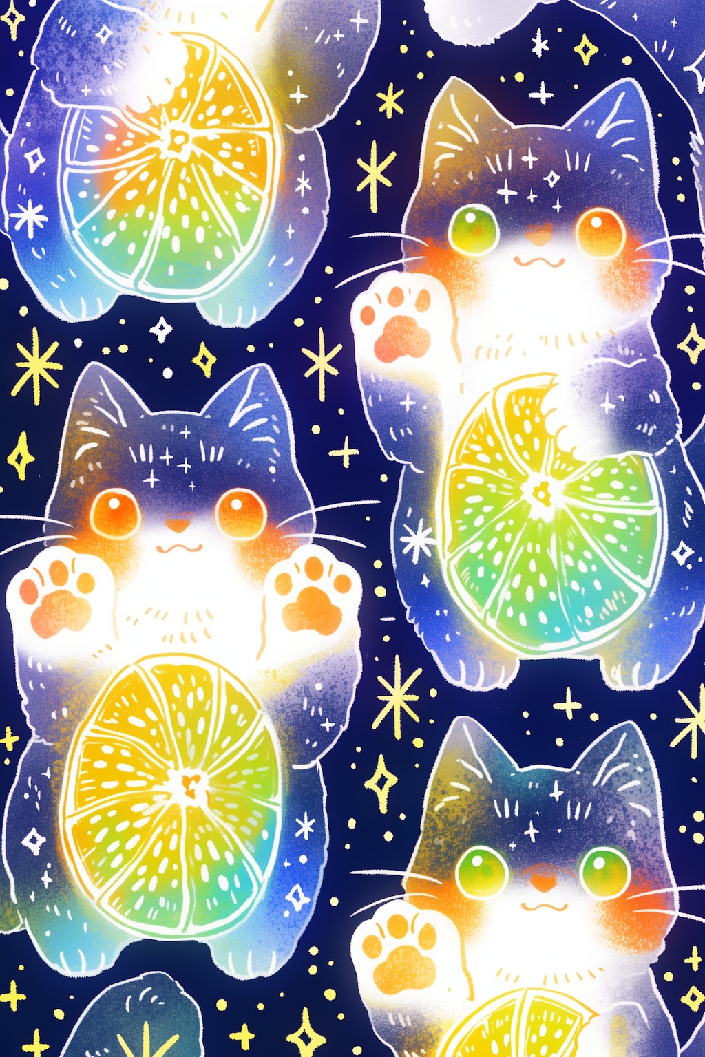 カラフルにゃんこ