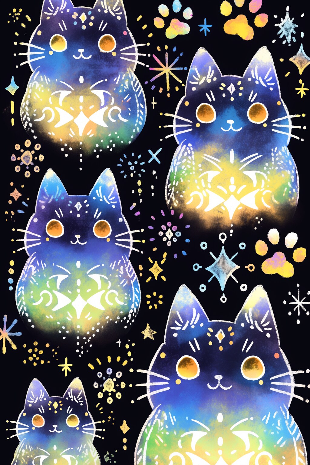 カラフルにゃんこ