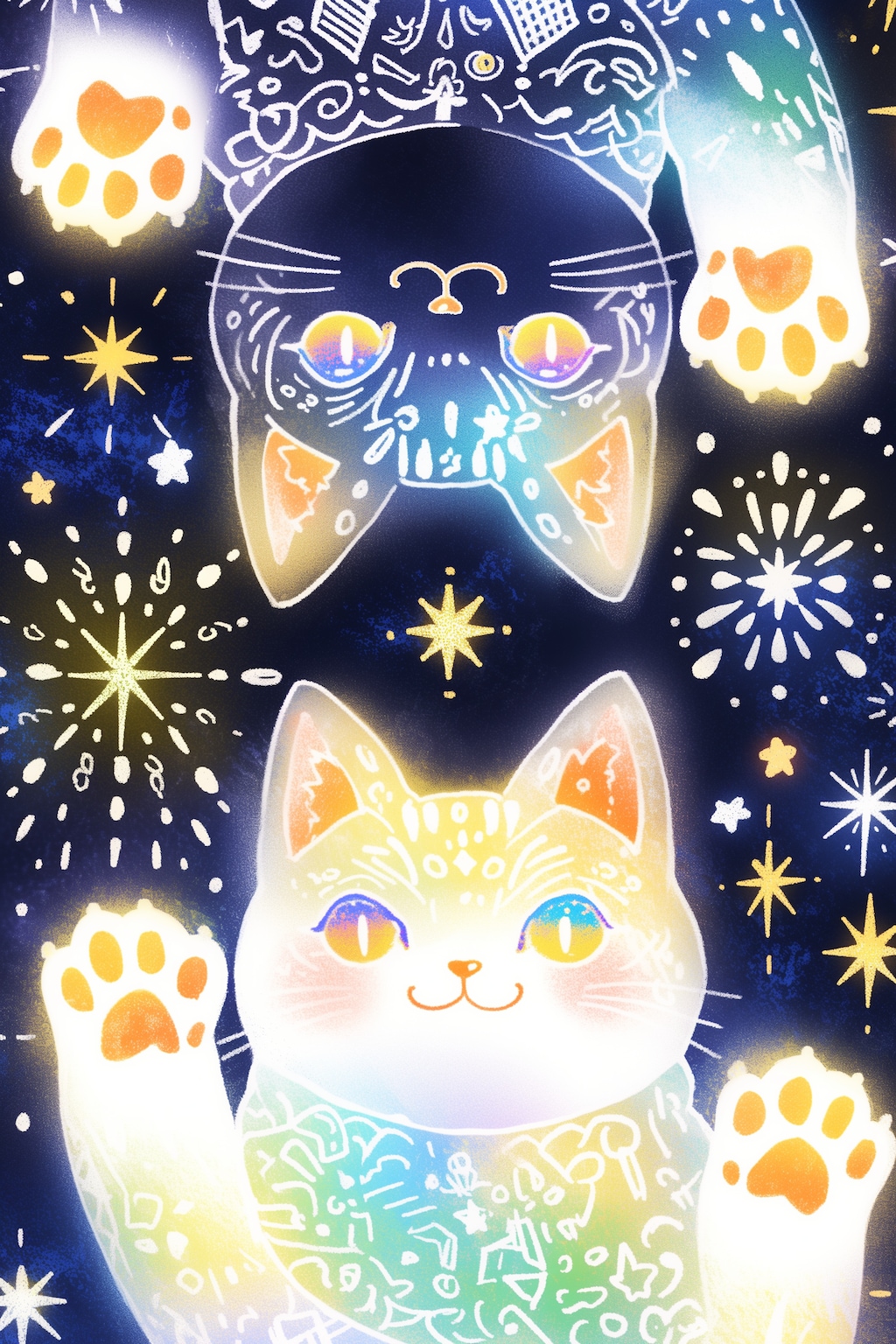 カラフルにゃんこ