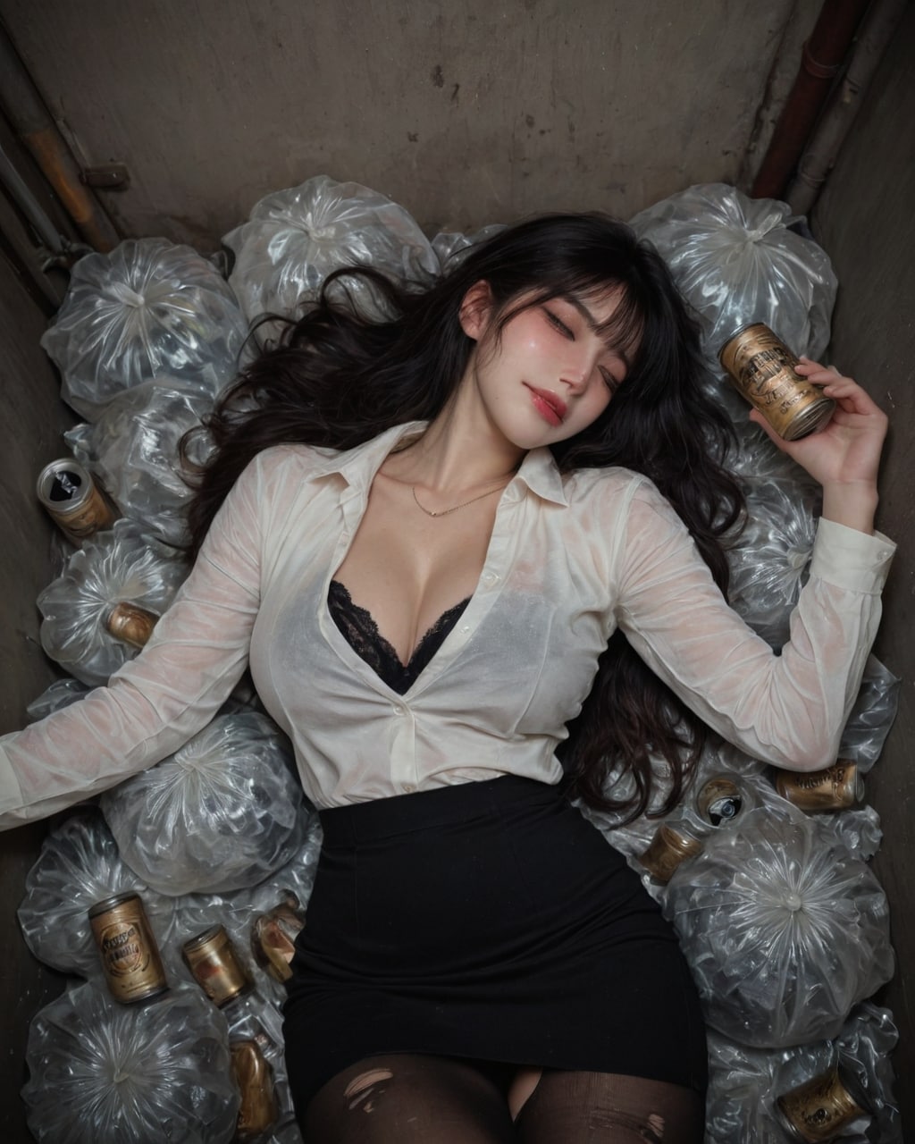 セクシー酔っ払い女上司