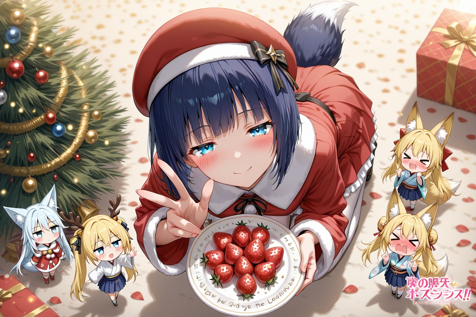 トナカイちびちゃんも、やって来た-♡。 | の人気AIイラスト・グラビア