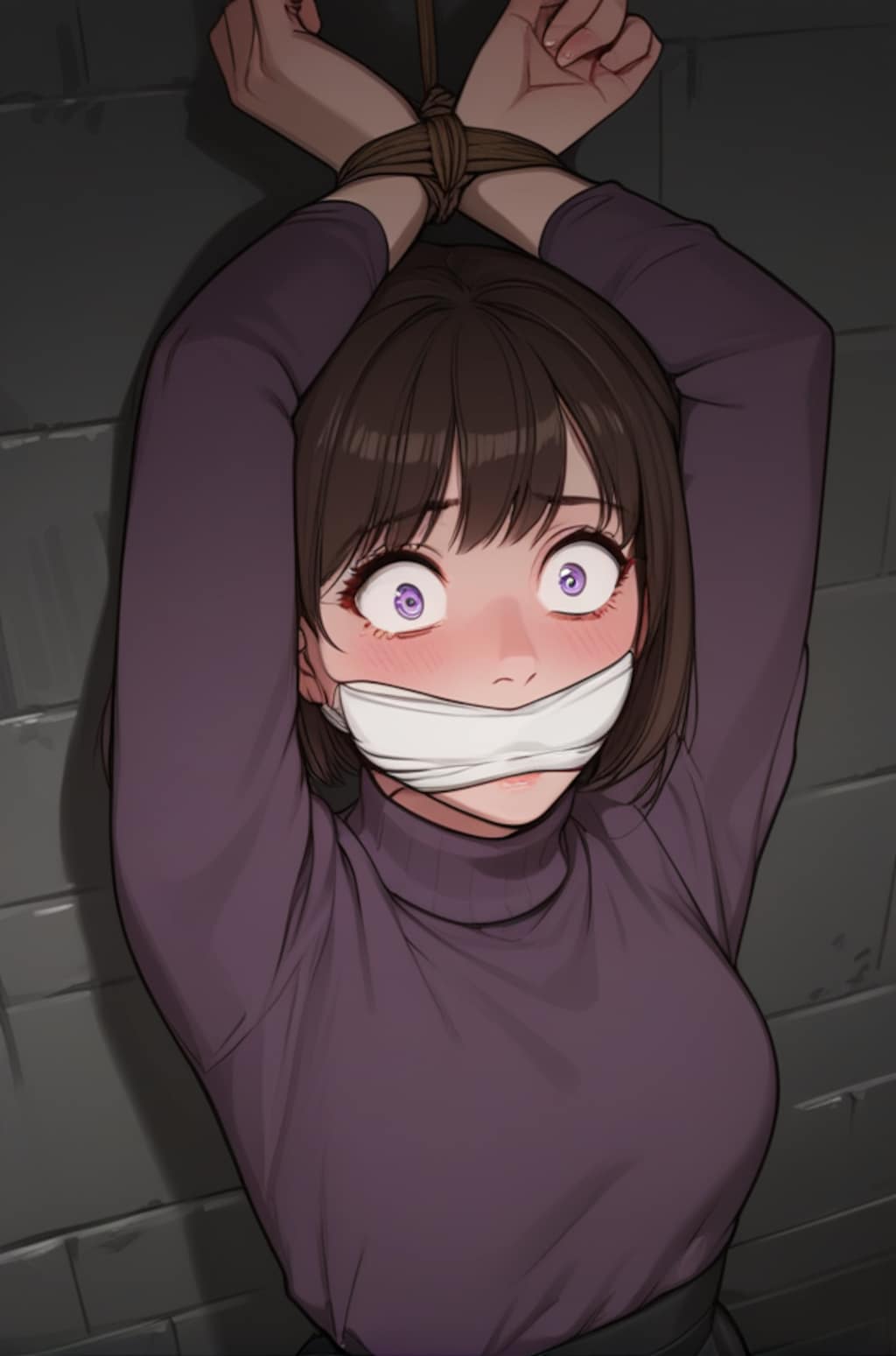 No, no. Please, someone help me! / いや、いや。お願い、誰か助けて！