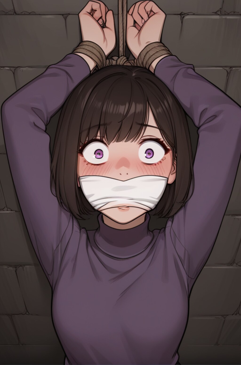 No, no. Please, someone help me! / いや、いや。お願い、誰か助けて！