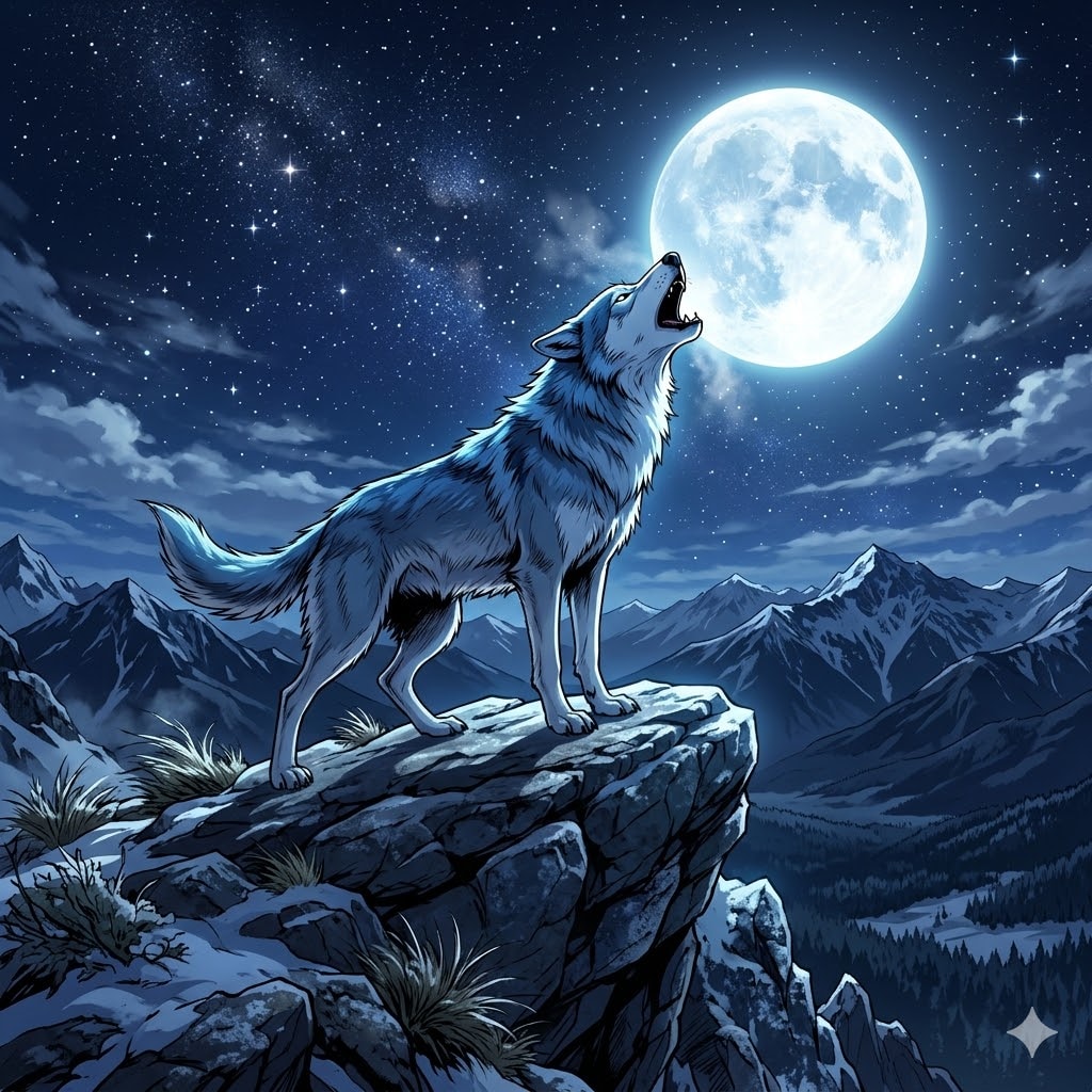 狼の遠吠え | の人気AIイラスト・グラビア