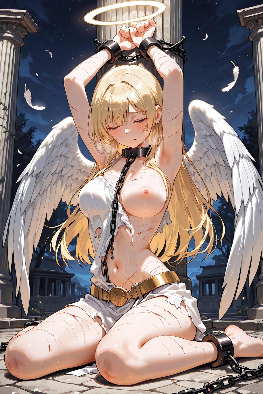 悪魔に敗北した天使の闇堕ち