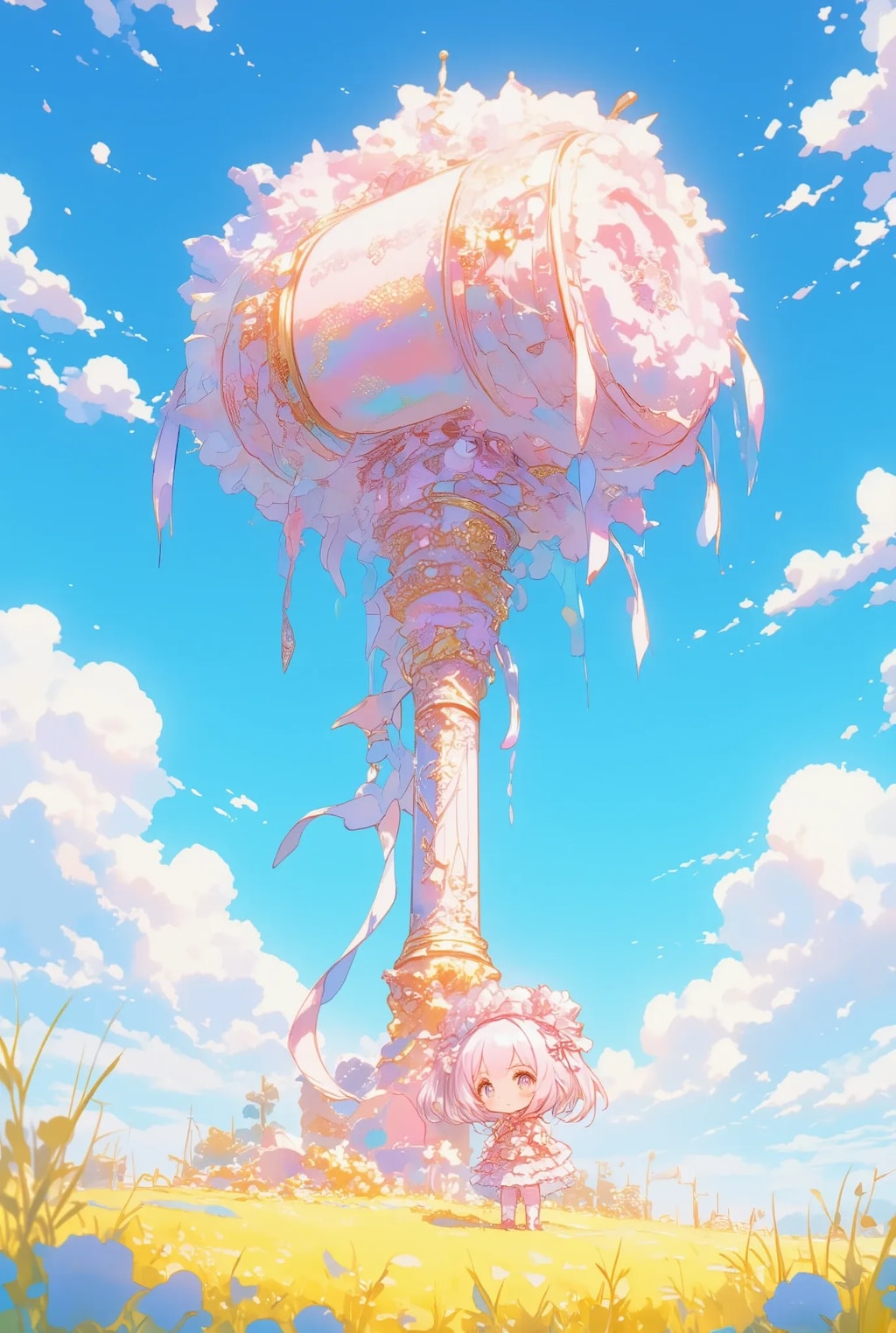 フリフリちゃんの超巨大ハンマー