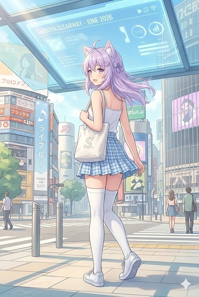 デートの待ち合わせに向かう清楚シス