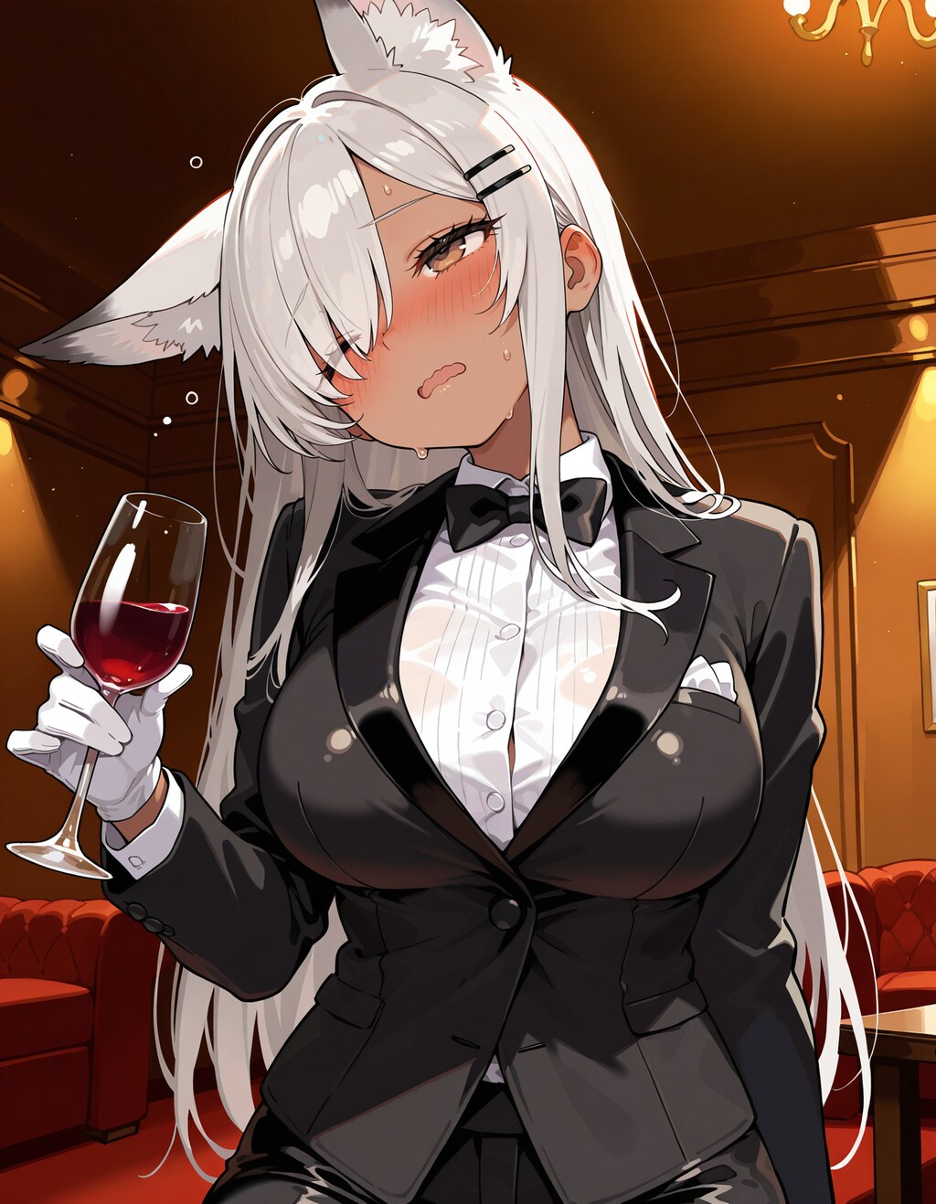 酔っ払い狐タキシード