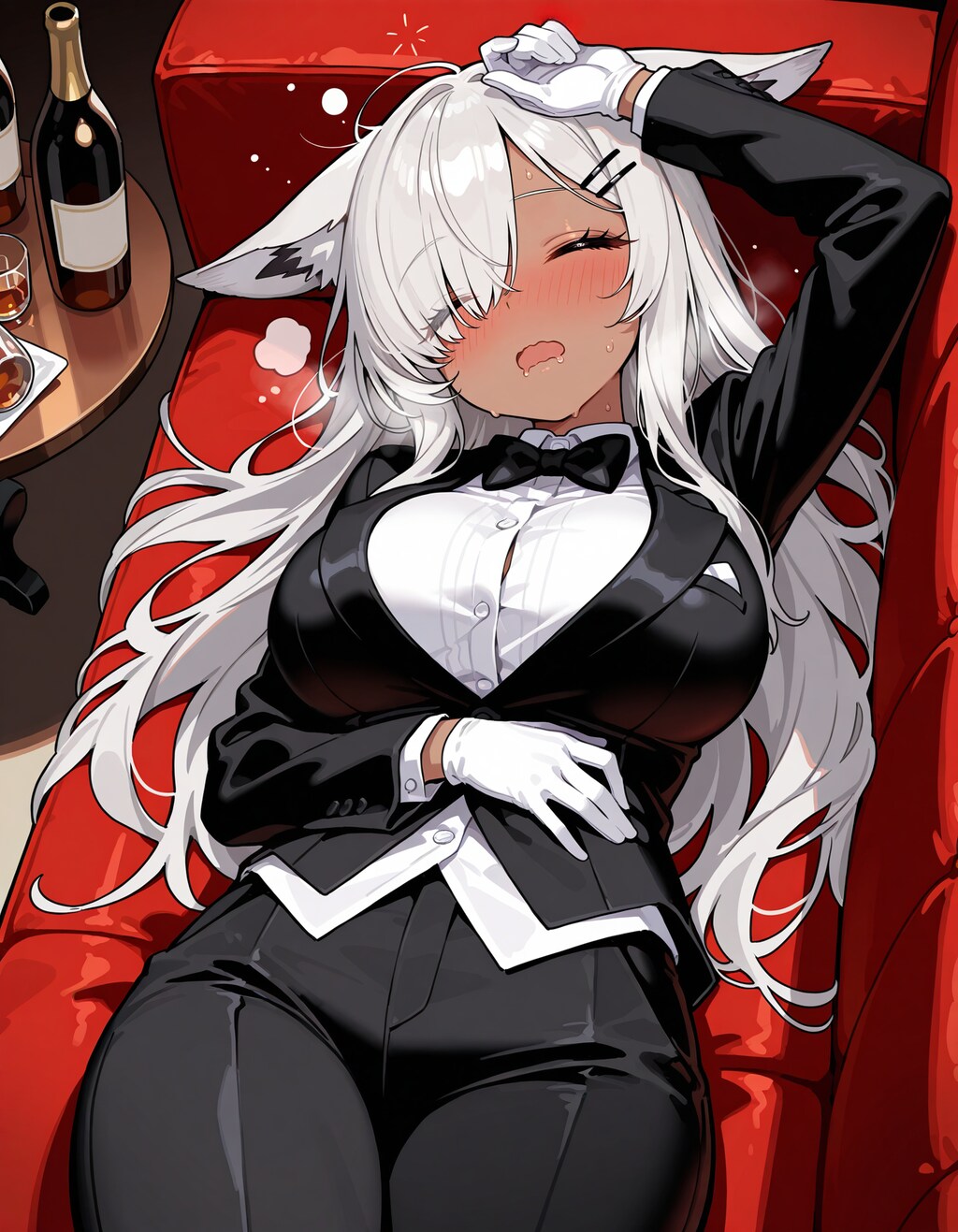 酔っ払い狐タキシード