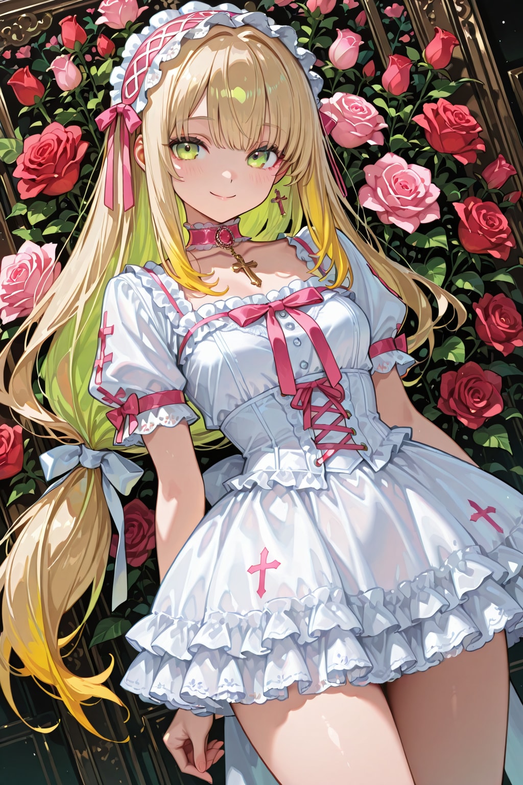 薔薇と女の子。