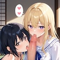 巨乳ちゃんたちのダブルフェラ 2枚目