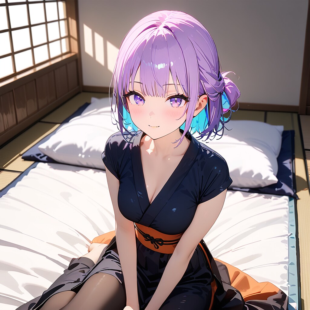 (724HQ)銀髪ちゃん浴衣 | の人気AIイラスト・グラビア